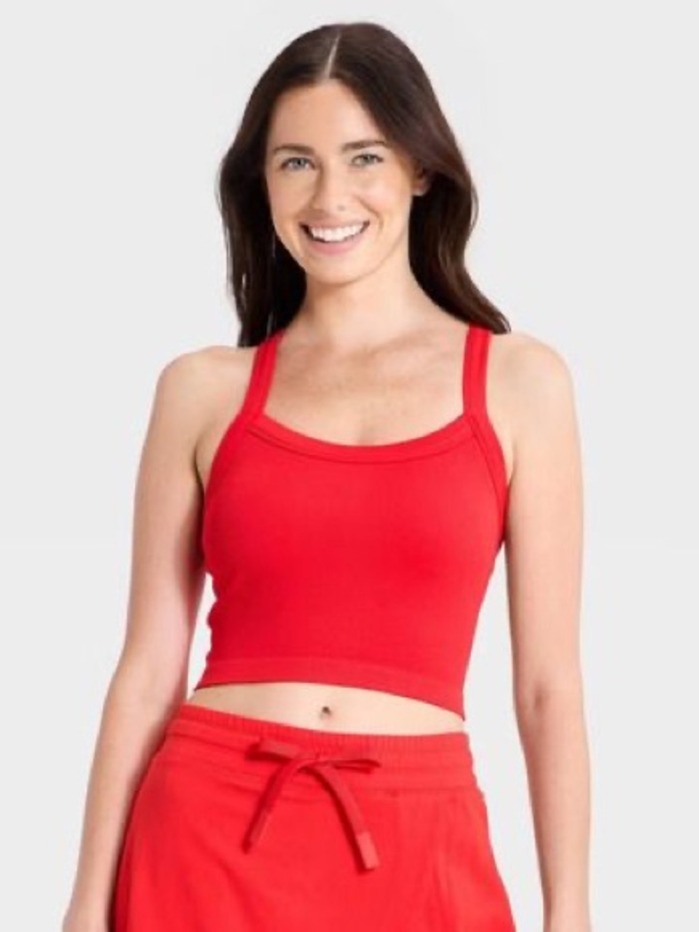 NWT JoyLab Women’s Red Cropped Tank Top - Classic Fit